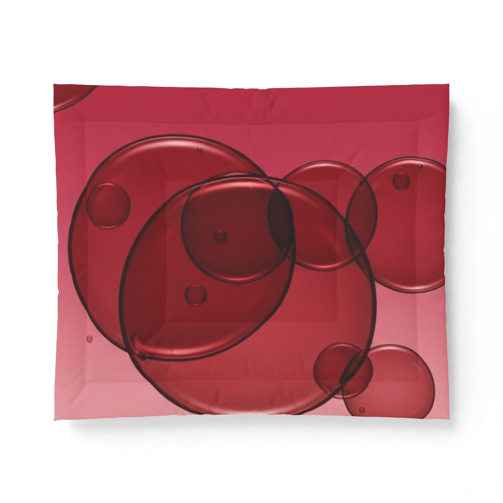 Red Bubble Pattern Comforter (Abstract Red Bubbles)