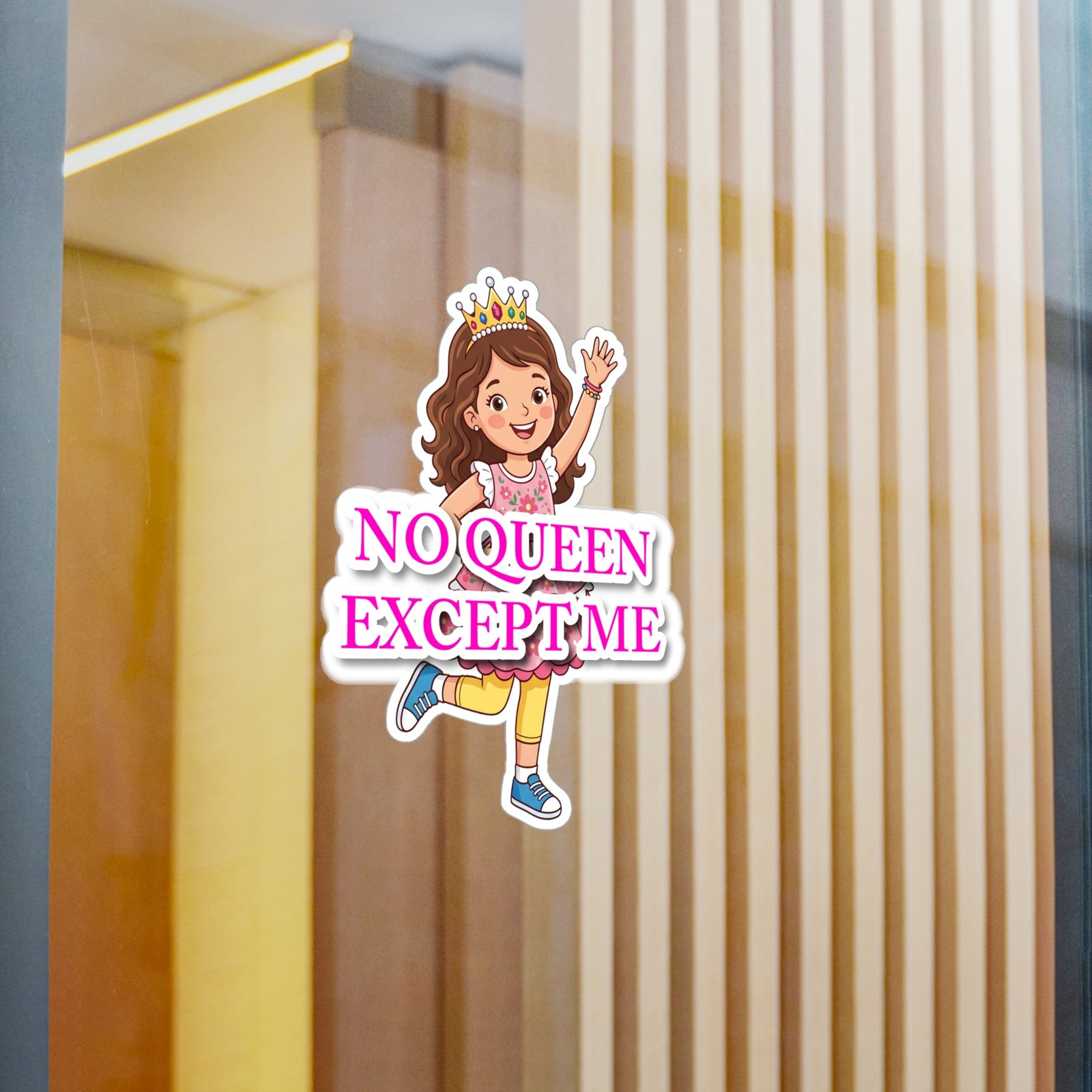 "No Queen Except Me" Girl Crown Sticker