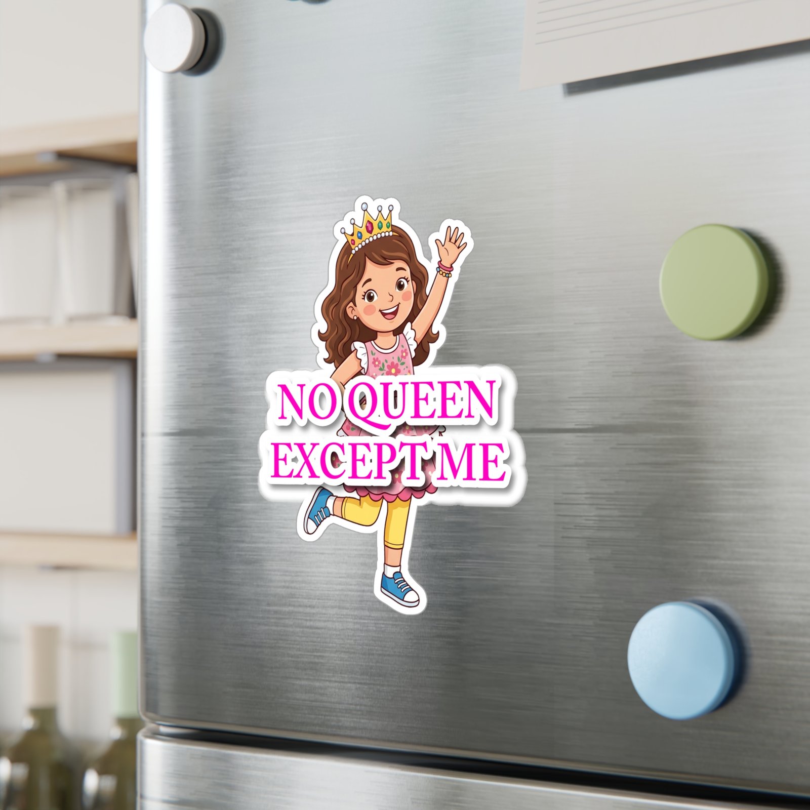 "No Queen Except Me" Girl Crown Sticker
