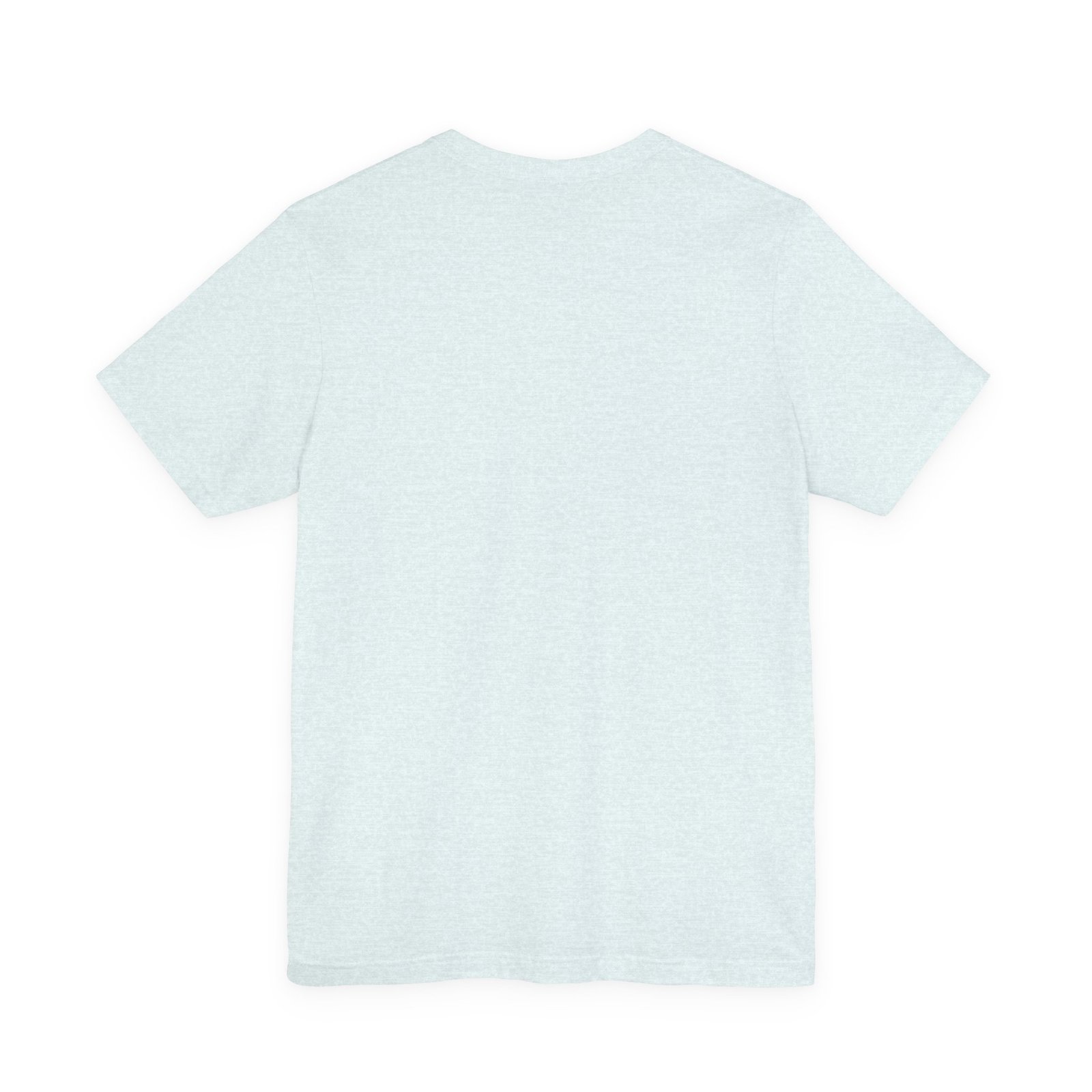 Plain white crew-neck cotton T-shirt showing the back side.